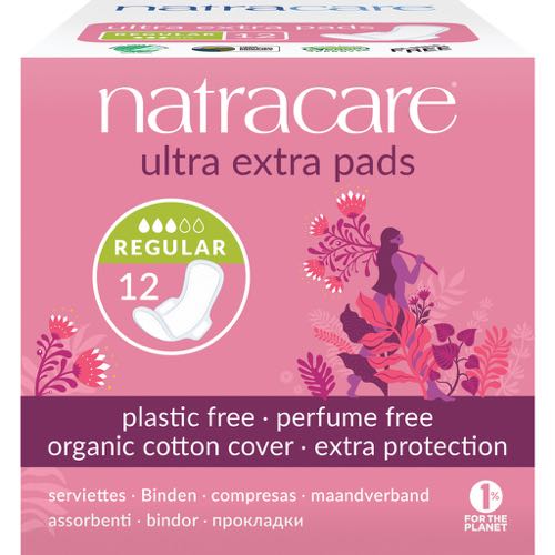 Natracare Serviettes ultra extra normal + ailes 12pc 